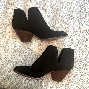 Frye Black Leather Ankle Booties
